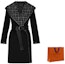 Cheap (Women) LOUIS VUITTON Black Hooded Wool Coat with Logo Print & Cinched Waist 1A4PEA