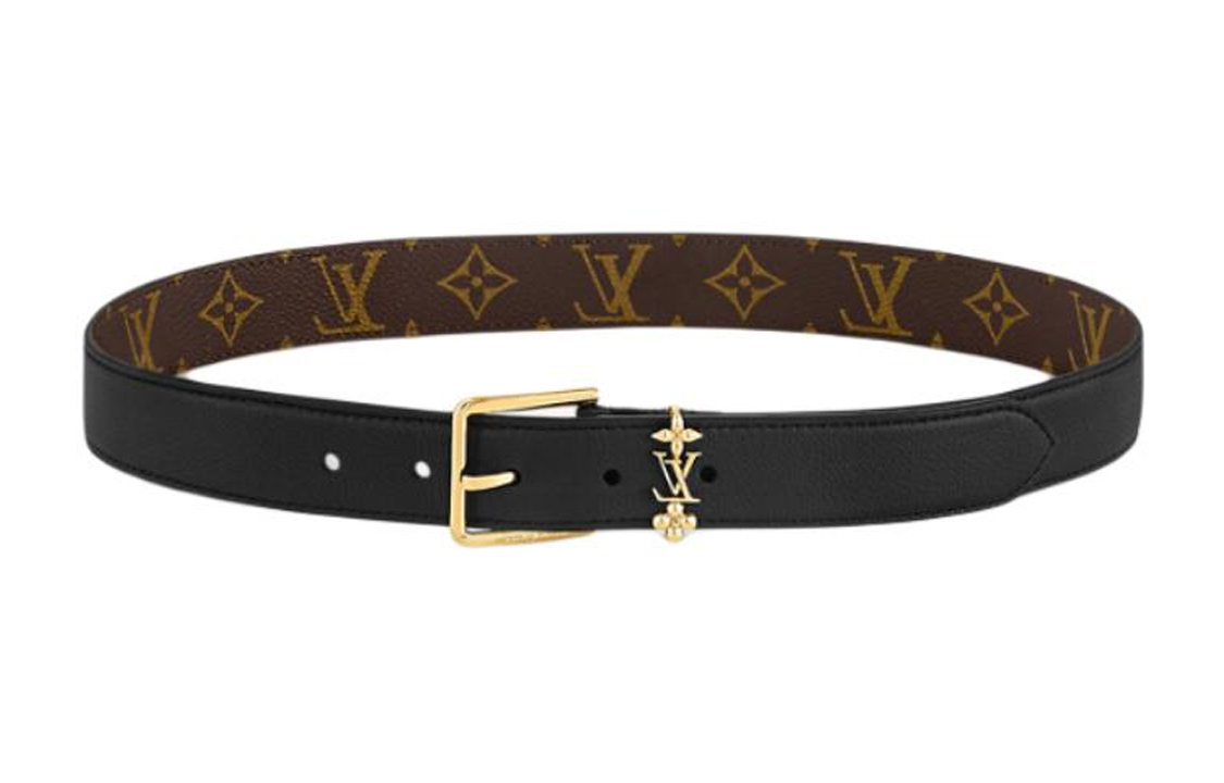 (Women) Louis Vuitton Black Leather Belt with Logo Buckle, 3CM Width m8643v 圖 3