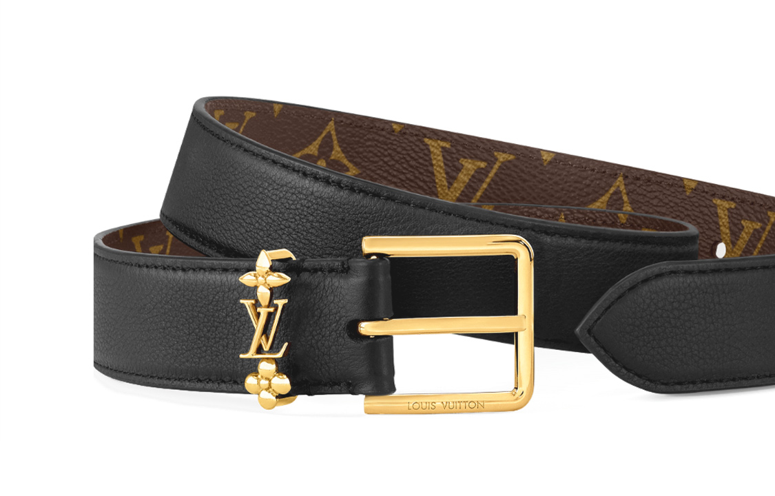 (Women) Louis Vuitton Black Leather Belt with Logo Buckle, 3CM Width m8643v 圖 4