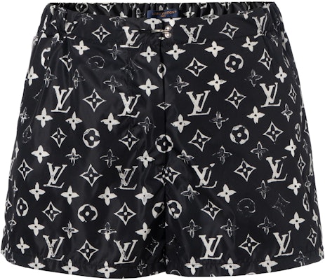 (W) 루이 비통 블랙 로고 프린트 스트레이트 핏 캐주얼 반바지 1A5TSP Lookbook (W) 루이 비통 블랙 로고 프린트 스트레이트 핏 캐주얼 반바지 1A5TSP