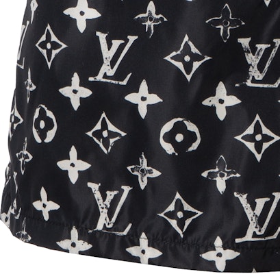 (W) 루이 비통 블랙 로고 프린트 스트레이트 핏 캐주얼 반바지 1A5TSP Cheap (W) 루이 비통 블랙 로고 프린트 스트레이트 핏 캐주얼 반바지 1A5TSP