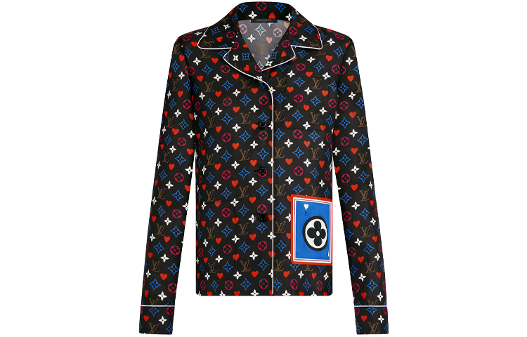 (Women) LOUIS VUITTON Black Long Sleeve Poker Pocket Jacket 1A8LVW