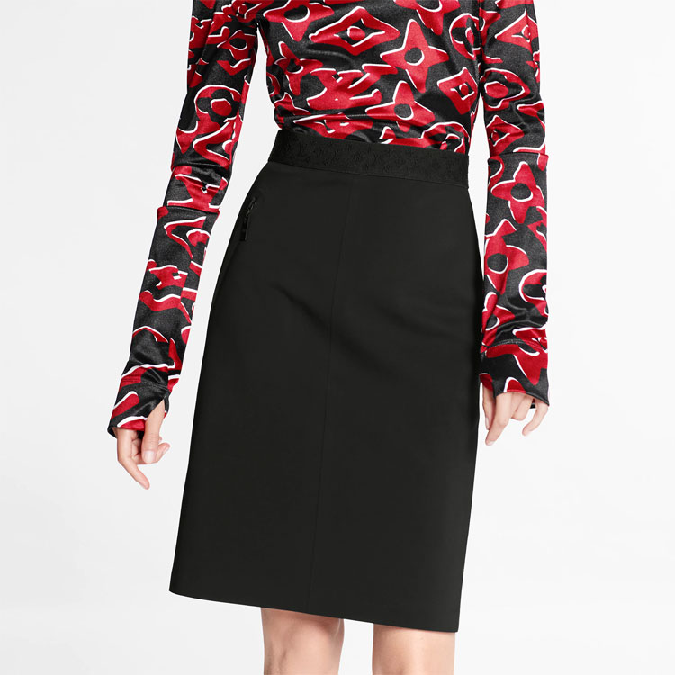 Details for (W) 路易威登黑色中长款直筒休闲半裙 1A8KQ3