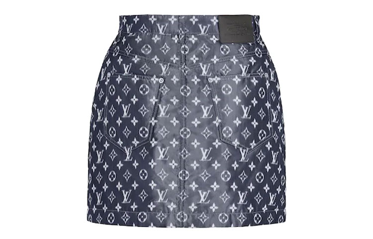 Lookbook (W) 路易威登黑色字母印花拉链口袋休闲半裙 1A60TD