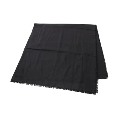 (Women) Louis Vuitton Black Silk Wool Scarf for Women - Unique Design. M71329