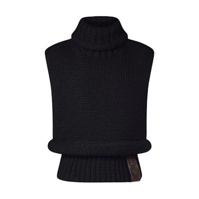 (Women) LOUIS VUITTON Black Sleeveless Turtleneck Sweater 1AFUCN