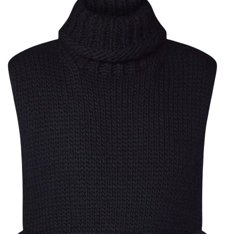 Sizing (W) LOUIS VUITTON 黑色無袖高領毛衣 1AFUCN