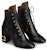 (Women) Louis Vuitton Bliss Monogram Ankle Boot 'Black Patent Canvas & Calf Leather' 1A855N