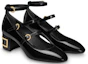 Shop (W) Louis Vuitton Bliss Multistrap ''Schwarzes Lackleder'' High Heels 1A66HR