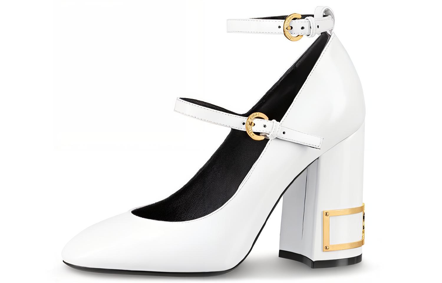 Buy (W) Louis Vuitton Bliss Multistrap 'Piel de Ternera Blanca' Tacones Altos 1A66FO