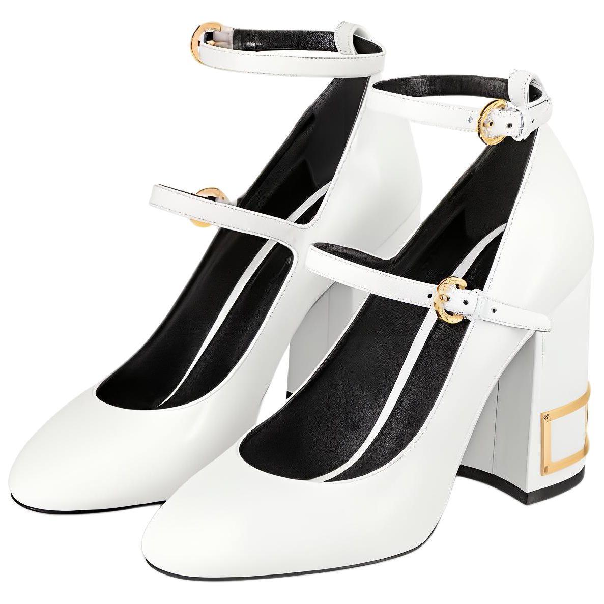 Lookbook (W) Louis Vuitton Bliss Multistrap 'Piel de Ternera Blanca' Tacones Altos 1A66FO