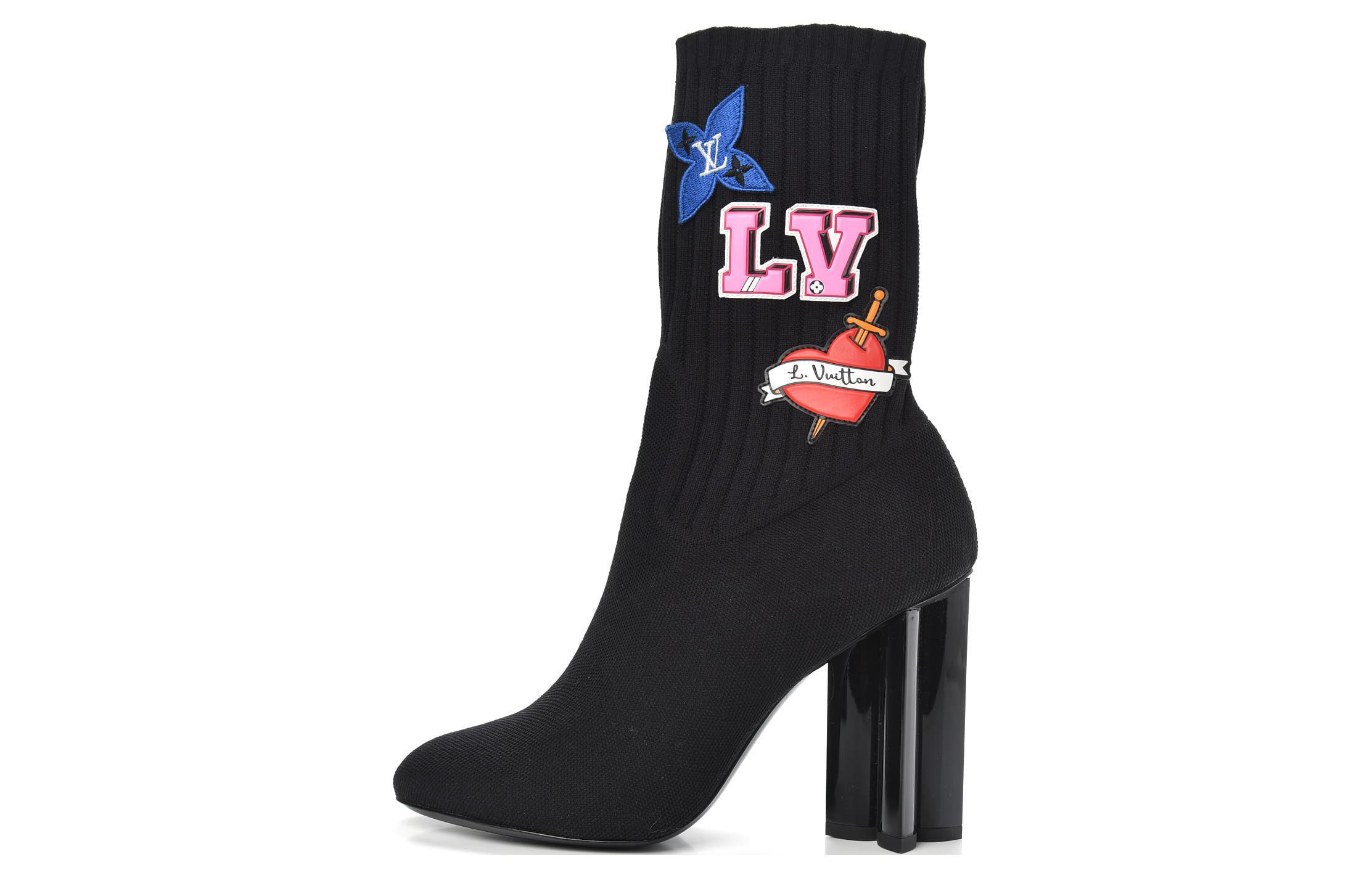 (Women) Louis Vuitton Block Heel Bootie 'Black' 1A4MPM