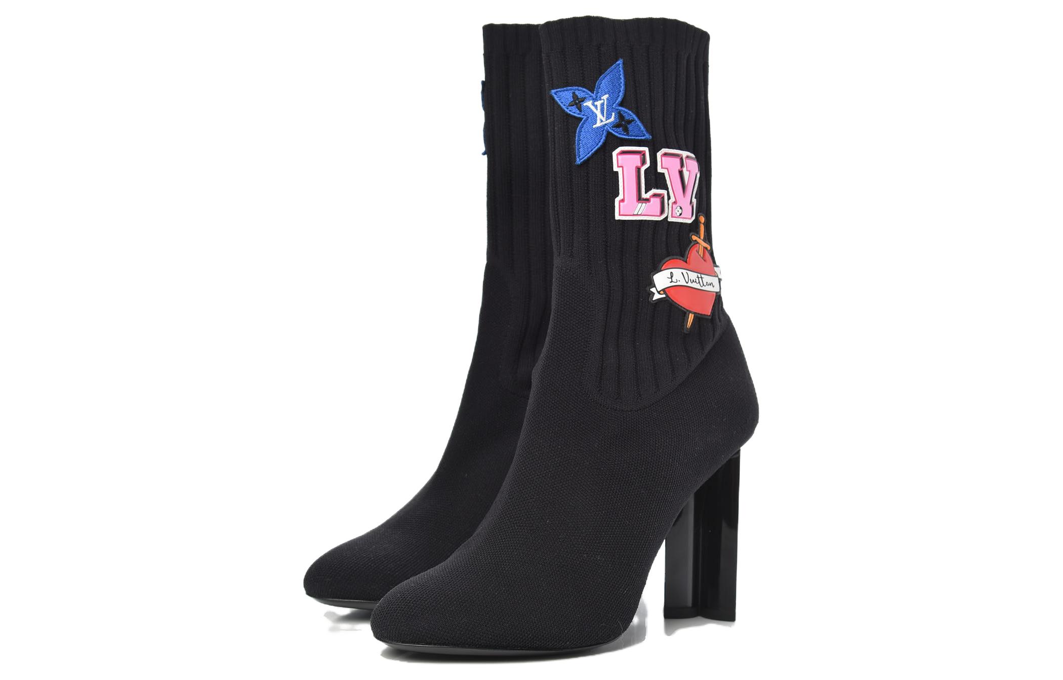 (W) LV Block Heel Bootie 'Black' 圖 2