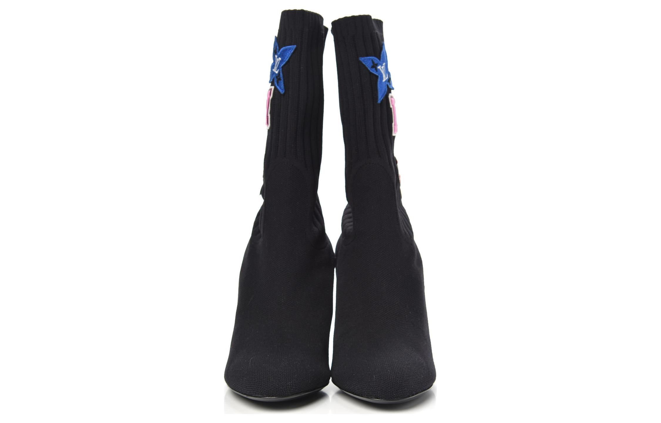 Lookbook (W) Louis Vuitton Blockabsatz Stiefelette ''Schwarz'' 1A4MPM