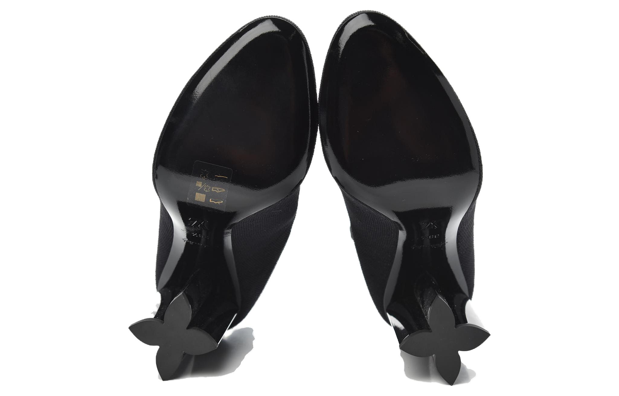Purchase (W) Louis Vuitton Blockabsatz Stiefelette ''Schwarz'' 1A4MPM