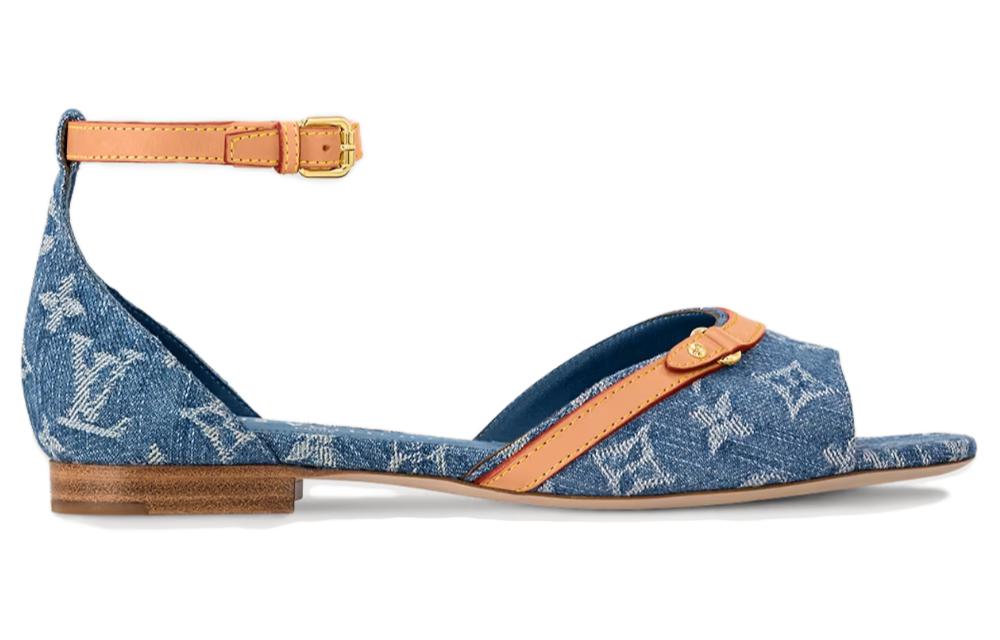 Order (W) Sandalo Louis Vuitton Tacco Largo con Fibbia ''Blu''. 1ACMOV