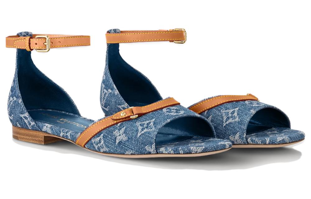 Lookbook (W) Sandalo Louis Vuitton Tacco Largo con Fibbia ''Blu''. 1ACMOV
