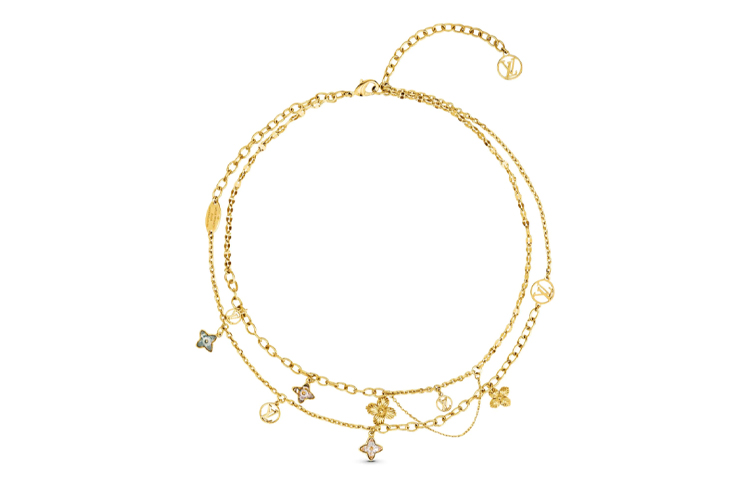 (Women) LOUIS VUITTON Blooming Fashion Gold Metal Necklace M68374 圖 2