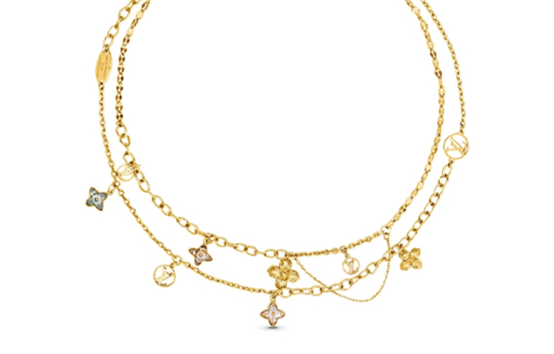 (Women) LOUIS VUITTON Blooming Fashion Gold Metal Necklace M68374 圖 3