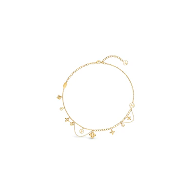 (Women) LOUIS VUITTON Blooming Montaigne Floral Pendant Necklace Gold for Women M64855
