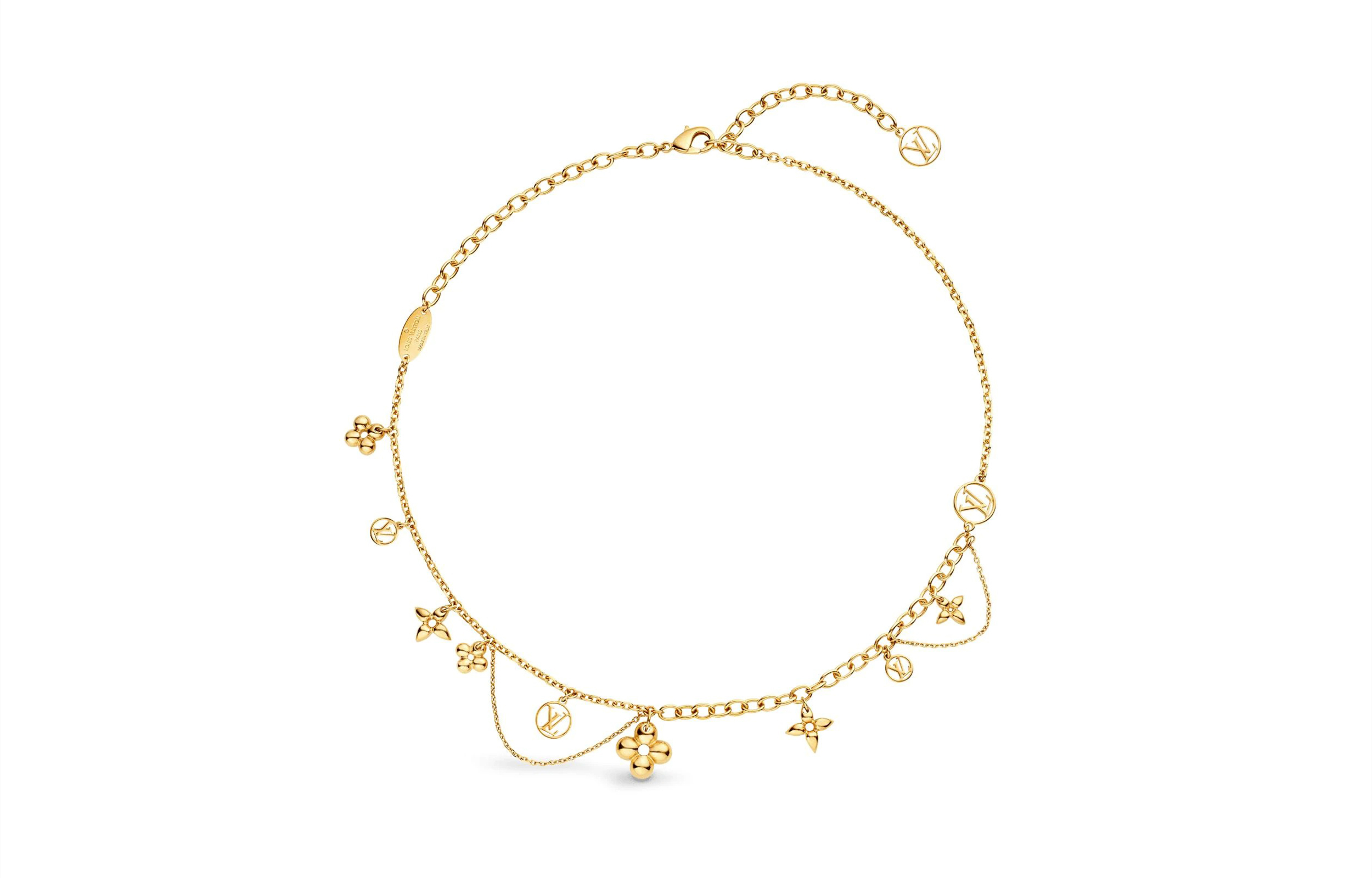 (Women) LOUIS VUITTON Blooming Montaigne Floral Pendant Necklace Gold for Women M64855 圖 2