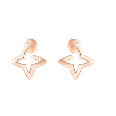 (Women) Louis Vuitton Blossom Mini Hoop Earrings Women’s Rose Gold. Q06968