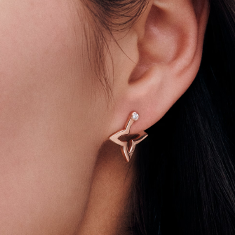(Women) Louis Vuitton Blossom Mini Hoop Earrings Women’s Rose Gold. Q06968 圖 5