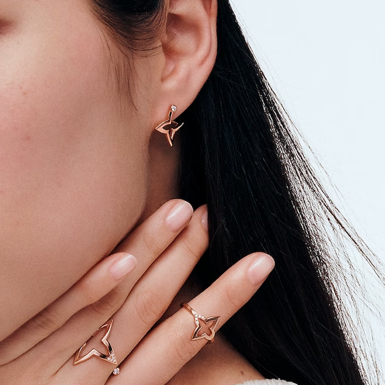 (Women) Louis Vuitton Blossom Mini Hoop Earrings Women’s Rose Gold. Q06968 圖 6