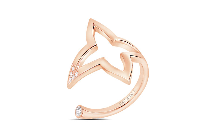 Order (W) Cincin Terbuka Louis Vuitton Blossom Wanita Emas Rose. Q0I23A