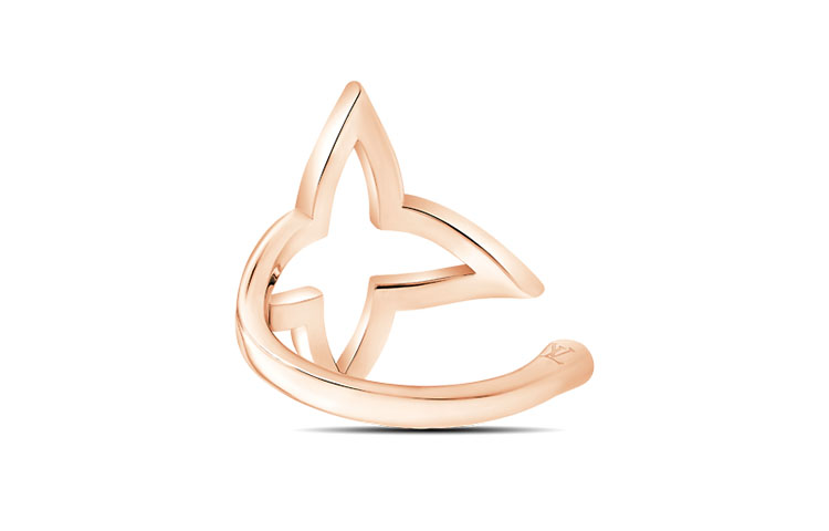 Shop (W) Cincin Terbuka Louis Vuitton Blossom Wanita Emas Rose. Q0I23A