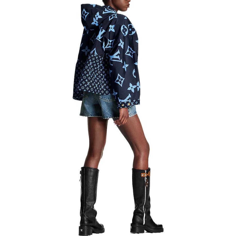 Shop (W) ルイヴィトン ブルーロゴ ジオメトリックプリント ジップアップフーディージャケット 1AAA7M