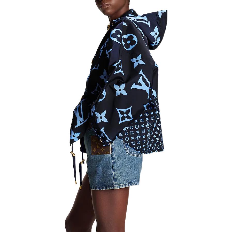 Purchase (W) ルイヴィトン ブルーロゴ ジオメトリックプリント ジップアップフーディージャケット 1AAA7M