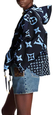 (W) ルイヴィトン ブルーロゴ ジオメトリックプリント ジップアップフーディージャケット 1AAA7M Purchase (W) ルイヴィトン ブルーロゴ ジオメトリックプリント ジップアップフーディージャケット 1AAA7M