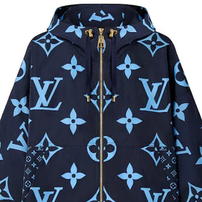 (W) ルイヴィトン ブルーロゴ ジオメトリックプリント ジップアップフーディージャケット 1AAA7M Details for (W) ルイヴィトン ブルーロゴ ジオメトリックプリント ジップアップフーディージャケット 1AAA7M