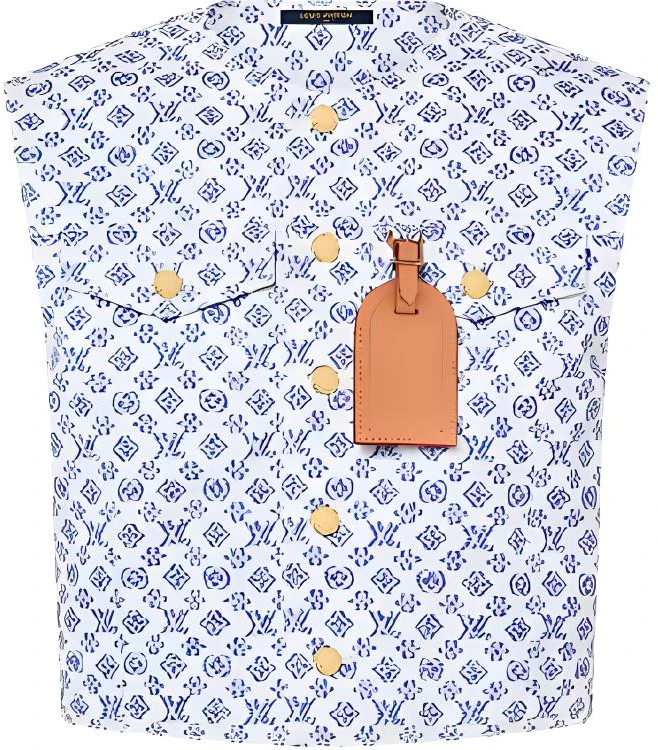 women-louis-vuitton-blue-logo-printed-sleeveless-button-up-jacket-1-aft-50