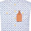 Sizing (W) Chaleco sin mangas abotonado Louis Vuitton azul con logo estampado. 1AFT50