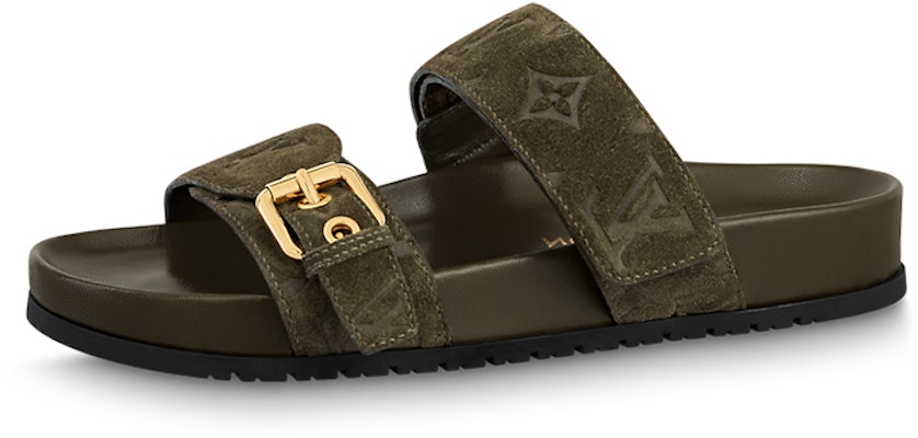 (Women) Louis Vuitton Bom Dia 'Green Leather Open-Toe' 1ABOYU Buy (Women) Louis Vuitton Bom Dia 'Green Leather Open-Toe' 1ABOYU