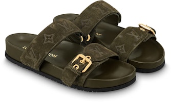 (W) Louis Vuitton Bom Dia 'Sandal Kulit Hijau Terbuka' 1ABOYU Lookbook (W) Louis Vuitton Bom Dia 'Sandal Kulit Hijau Terbuka' 1ABOYU