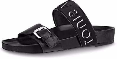 (Women) Louis Vuitton Bom Dia Flat Mule 'Black' 1A4WJK (Women) Louis Vuitton Bom Dia Flat Mule 'Black' 1A4WJK