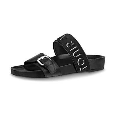 (W) LV Bom Dia Flat Mule 'Black'