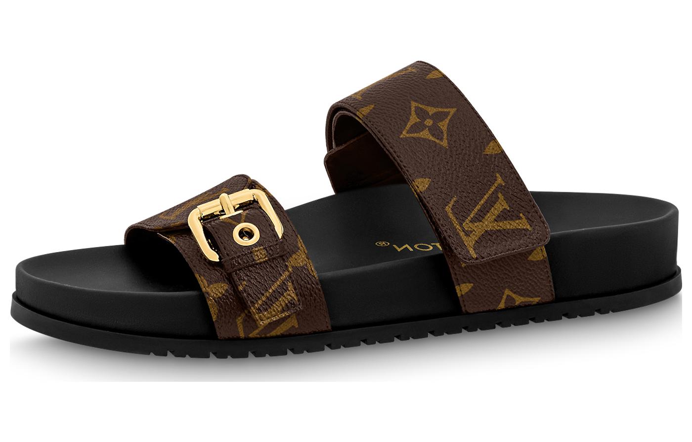 (Women) Louis Vuitton Bom Dia Flat Mule 'Brown' 1AAW8H