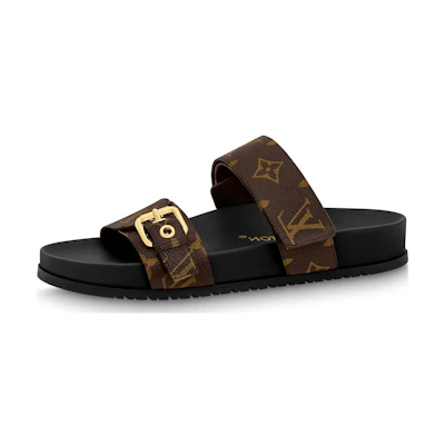 (W) LV Bom Dia Flat Mule 'Brown'