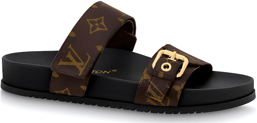 (Women) Louis Vuitton Bom Dia Flat Mule 'Brown' 1AAW8H Order (Women) Louis Vuitton Bom Dia Flat Mule 'Brown' 1AAW8H