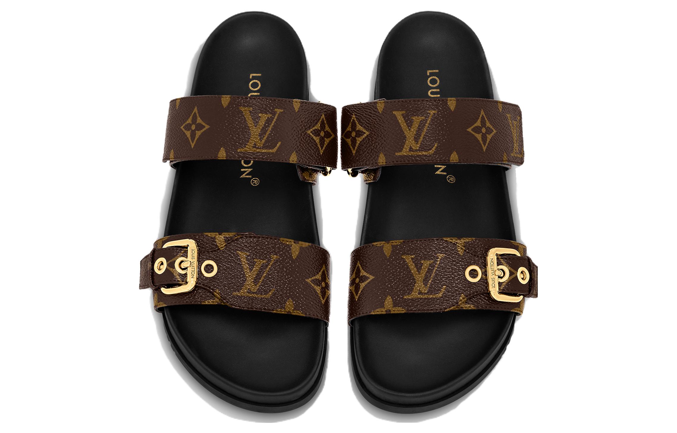 Shop (W) Louis Vuitton Bom Dia Flat Mule 'Coklat' 1AAW8H