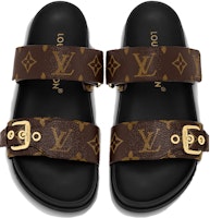 (W) Louis Vuitton Bom Dia Sandal Datar 'Coklat' 1AAW8H Shop (W) Louis Vuitton Bom Dia Sandal Datar 'Coklat' 1AAW8H
