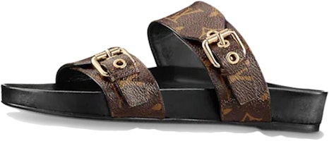 (W) 路易威登Bom Dia平底拖鞋“棕色标志字母纹” 1A3R5G Lookbook (W) 路易威登Bom Dia平底拖鞋“棕色标志字母纹” 1A3R5G