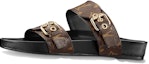 Lookbook (W) Louis Vuitton Bom Dia Flat Mules 'Coklat Logo Monogram' 1A3R5G