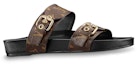 Shop (W) Louis Vuitton Bom Dia Flat Mules 'Coklat Logo Monogram' 1A3R5G
