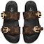 Purchase (W) Louis Vuitton Bom Dia Flat Mules 'Coklat Logo Monogram' 1A3R5G