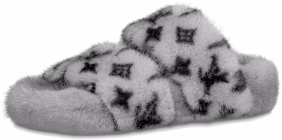 (Women) Louis Vuitton Bom Dia Flat Sandal 'Grey' 1A86WR (Women) Louis Vuitton Bom Dia Flat Sandal 'Grey' 1A86WR